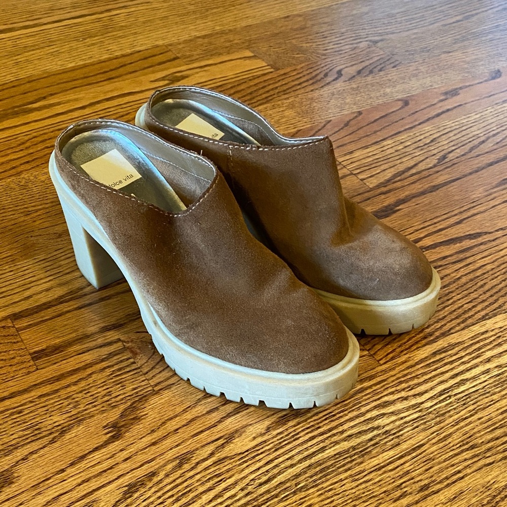 Dolce Vita Tan Suede Mules